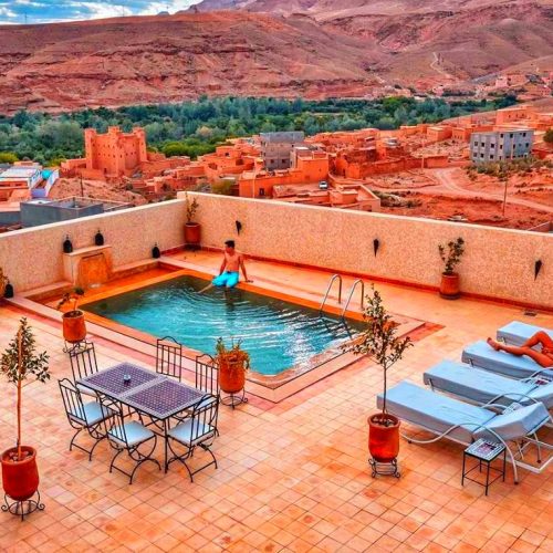 man enjoying dades valley