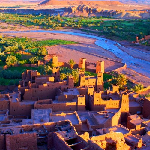 view of ait ben haddou kasbah